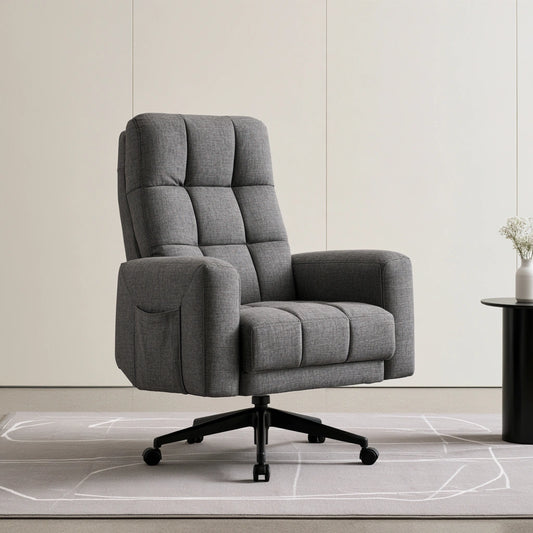 Ergonomiczny fotel biurowy, o nowoczesnej formie, kolor: szary