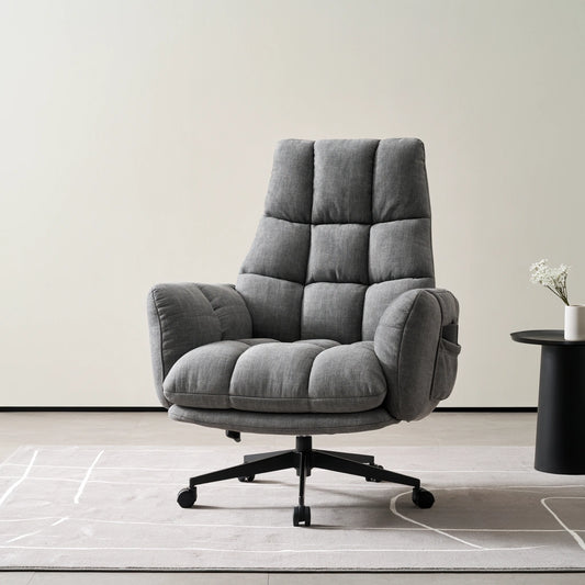 Ergonomiczny fotel biurowy, o nowoczesnej formie, kolor: szary